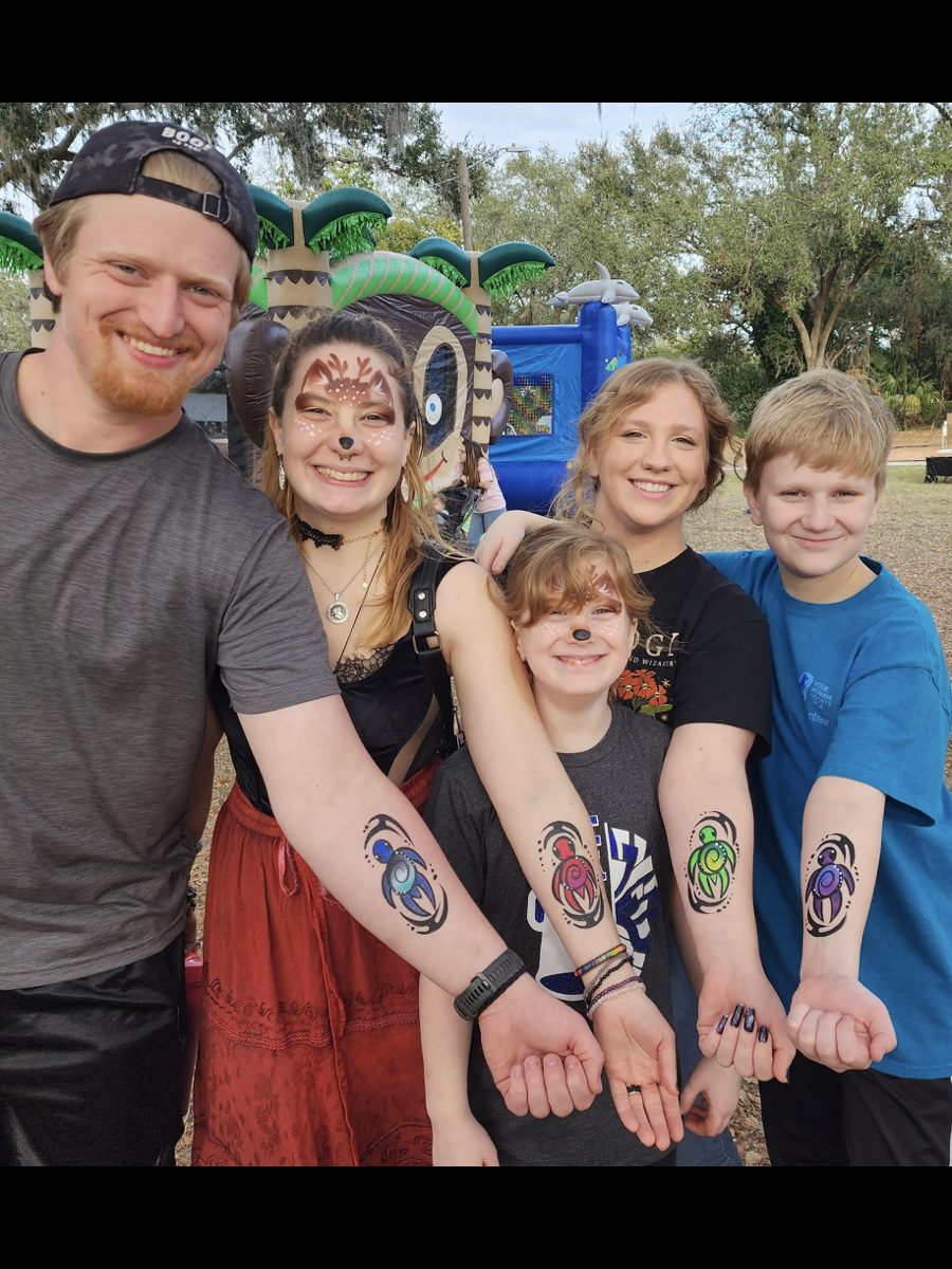 Family Enjoying Facepaint