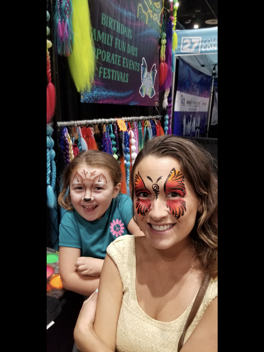 Mom and Child with Facepaint