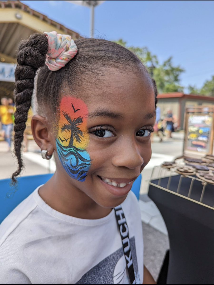 Sunset Palmtree Facepaint